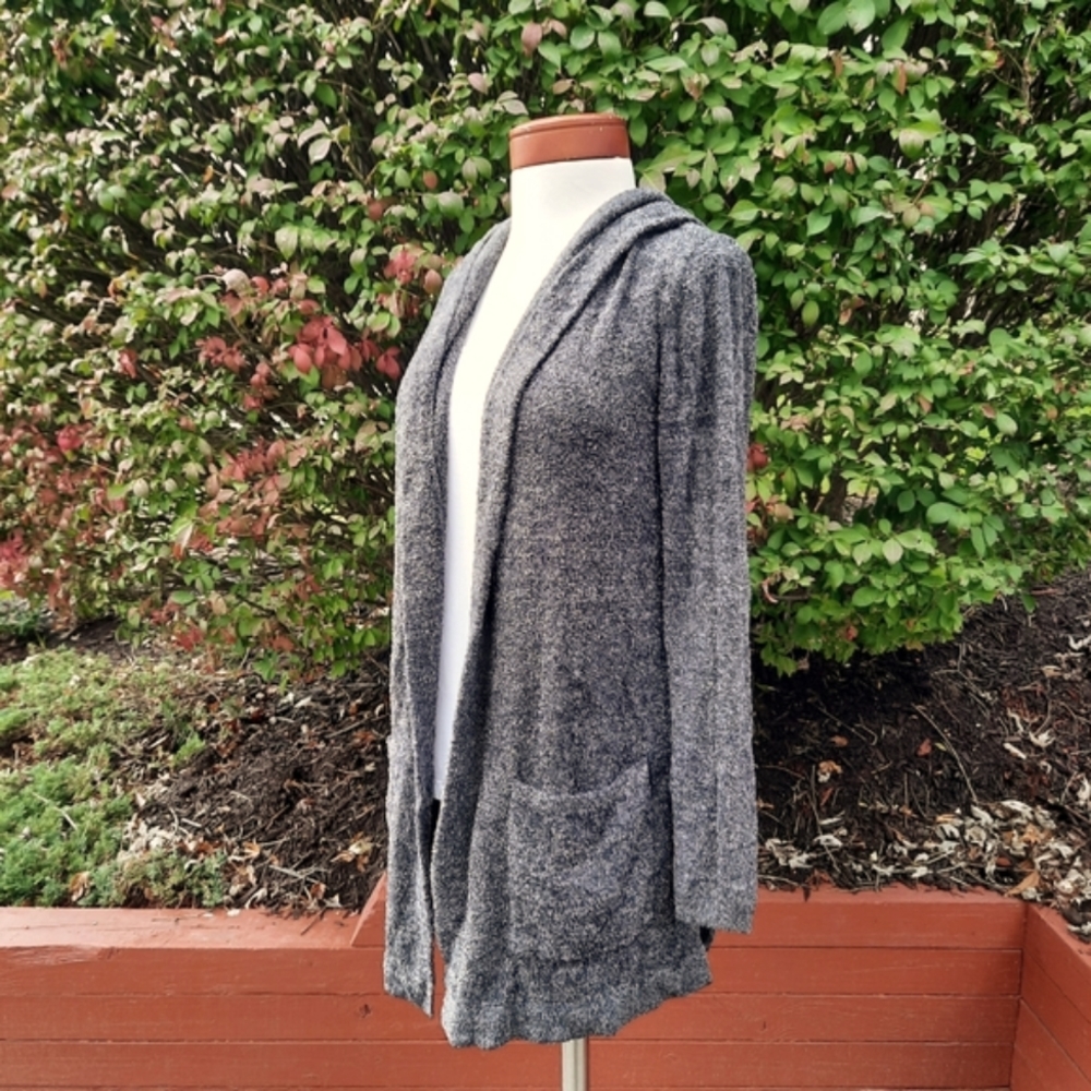 Barefoot Dreams Cozy Chic Lite Resort Cardi Long Pockets Sweater Gray Gift Small